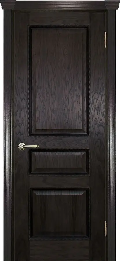 Межкомнатная дверь Граф ПГ Дуб патинированный + патина шоколад Венге