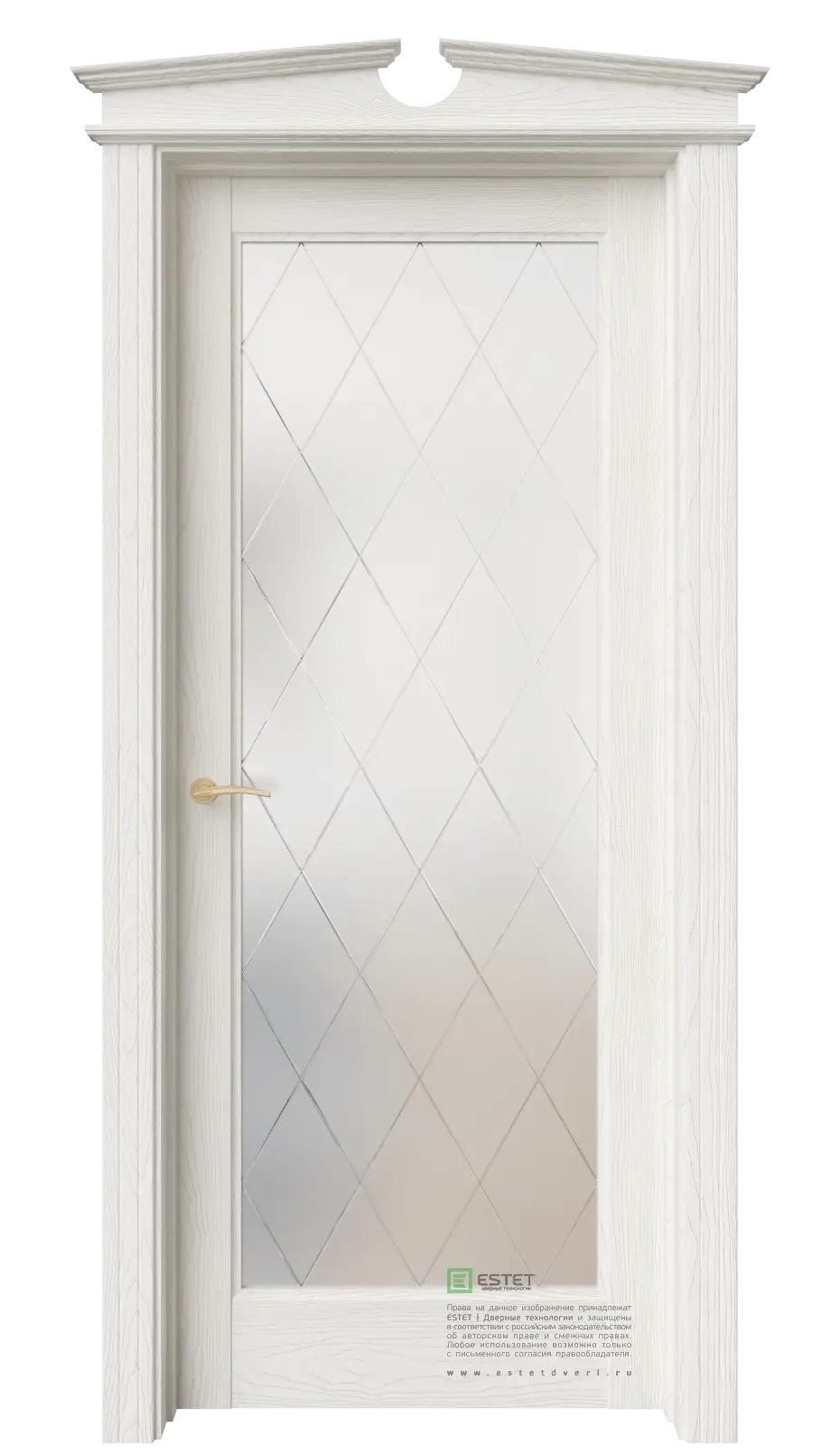 Межкомнатная дверь Соната-2 Дворцовое дерево Патина Сатинат белое гравировка