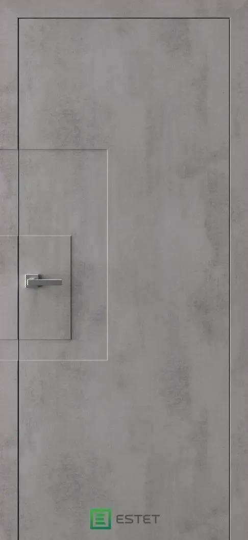 Межкомнатная дверь PV-1 Камень темный Серый