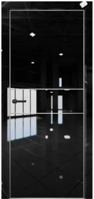 Межкомнатная дверь Pt 3 Платина АL Crystall Black