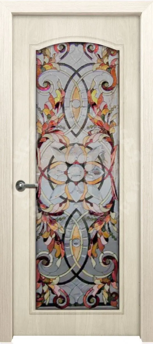 Межкомнатная дверь ЧФД Эмма 90 ПО наливной витраж