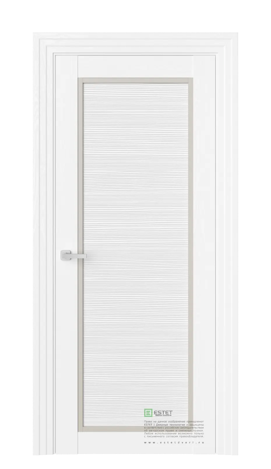 Межкомнатная дверь J1D Ясень винтер Белый с текстурой