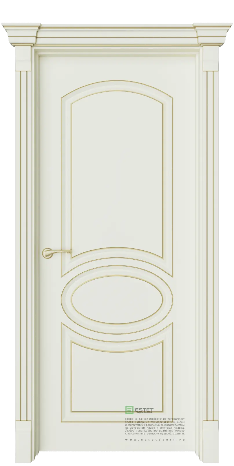 Межкомнатная дверь Эври-1 Ваниль Слоновая кость