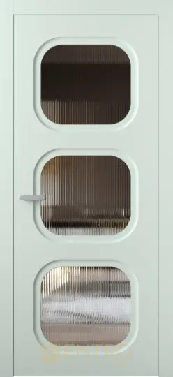 Межкомнатная дверь Entro Window 2 ПО Белый Рифленое