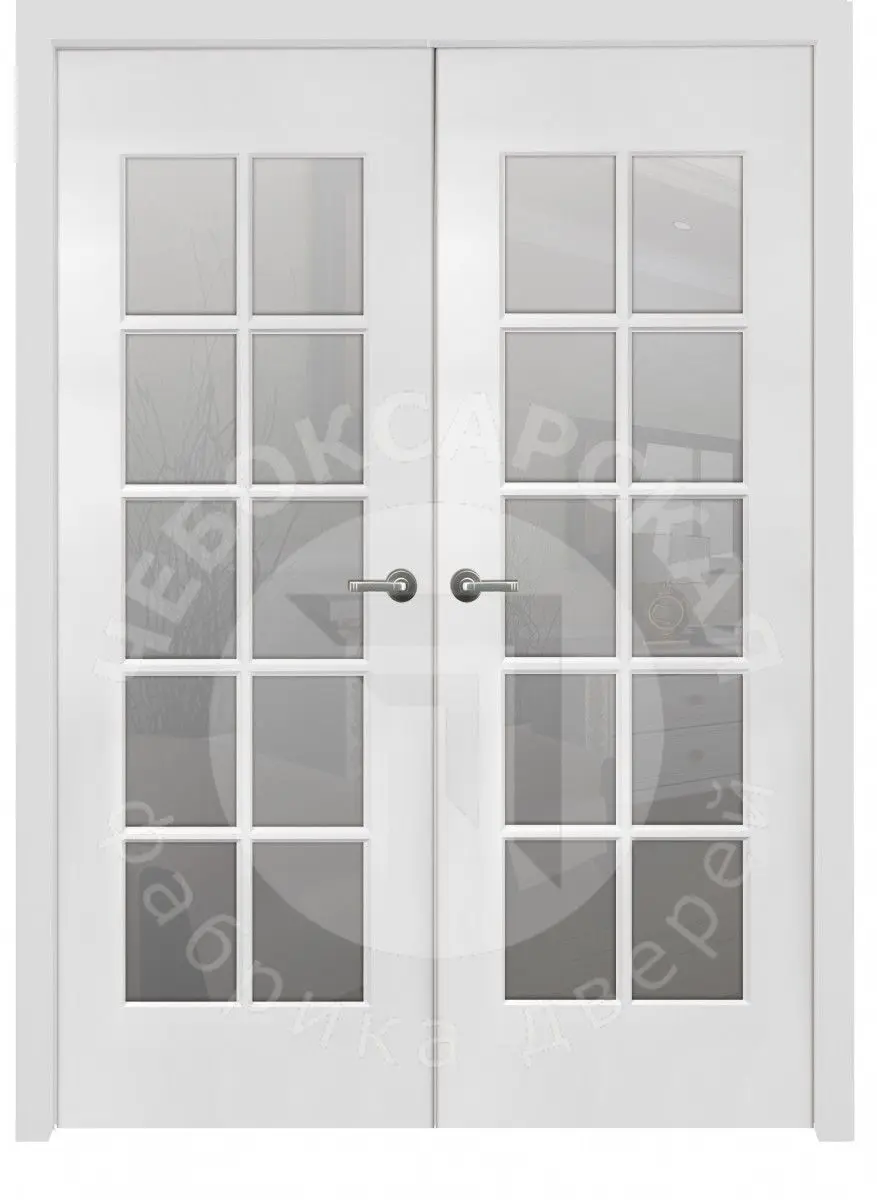 Межкомнатная дверь ЧФД BRITAIN Ливерпуль ДО двойная Белый