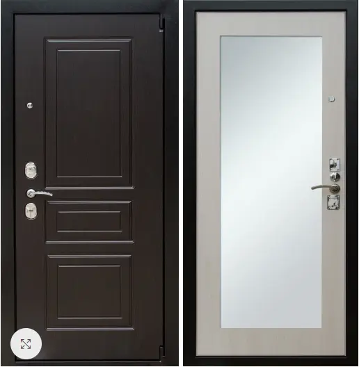Входная дверь с зеркалом и шумоизоляцией Выбор 5