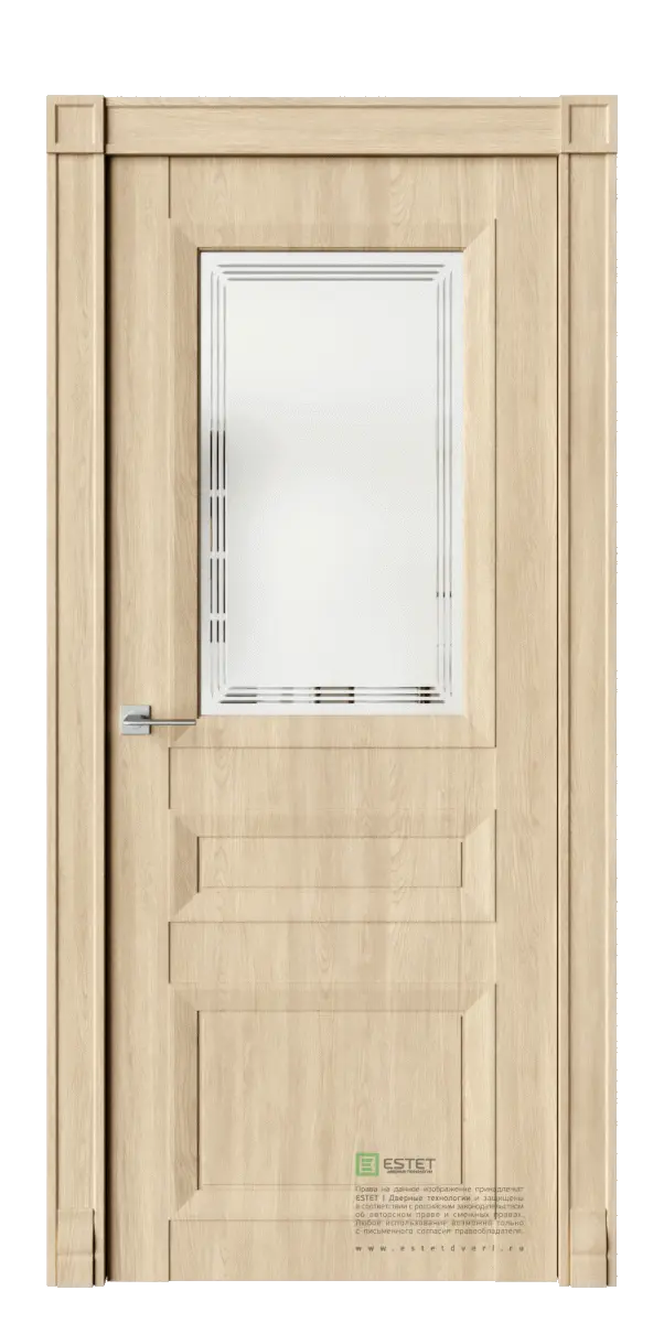 Межкомнатная дверь MSR8 cтекло 1 Дуб