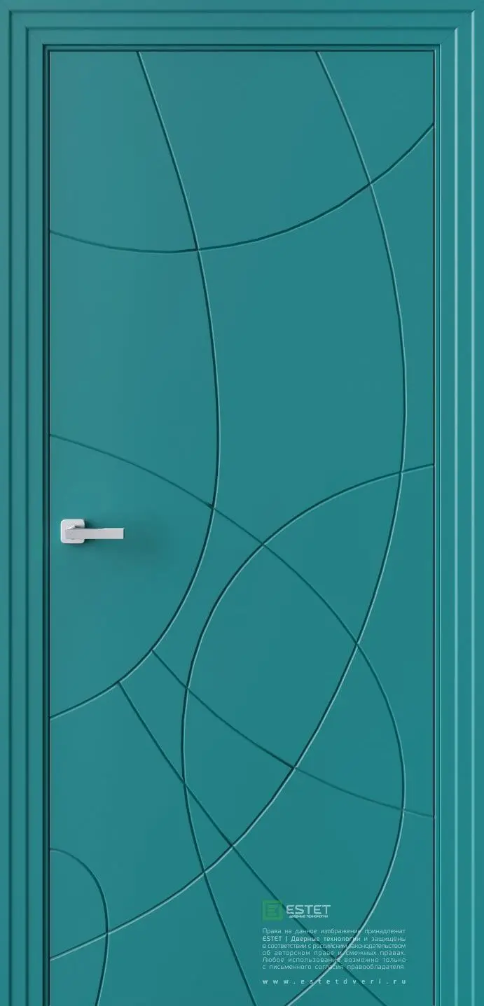 Межкомнатная дверь P12 RAL5021 Синий