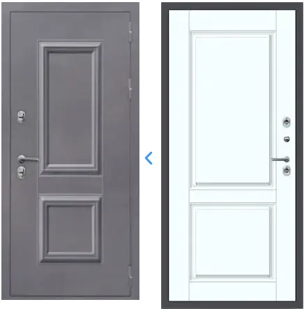 Входная дверь с терморазрывом Броня Термо 60 Букле Графит Бианка