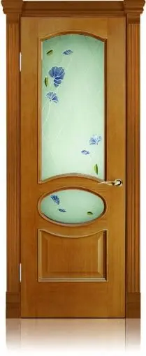 Межкомнатная дверь Алина "Фиалка", шпон: анегри тон 2 Светлый Анегри