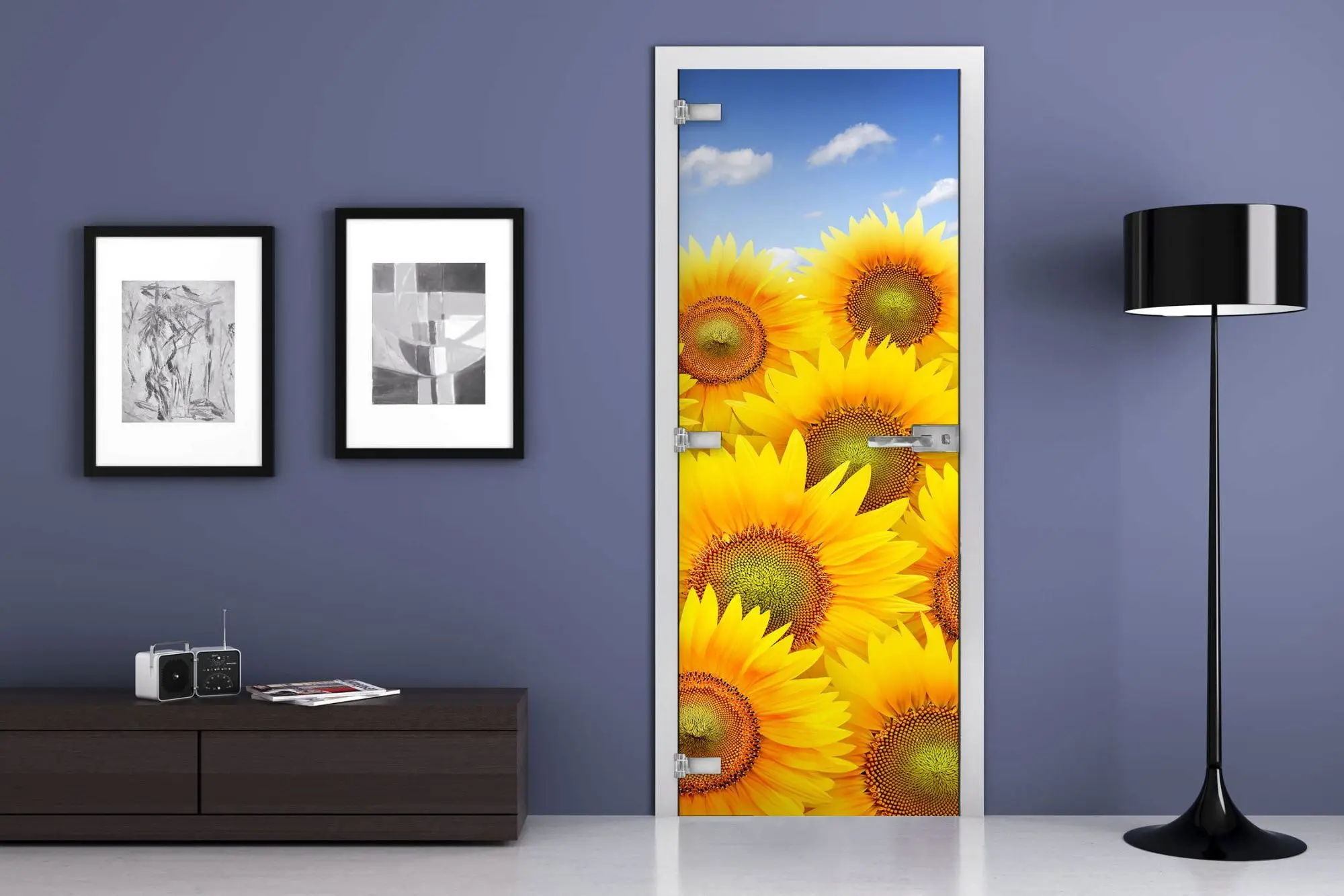 Дверь стеклянная MG-Flowers 7