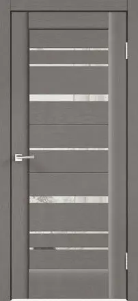 Межкомнатная дверь Premier 22 SOFTTOUCH Ясень Грей ст.зеркало Светло-серый Зеркало