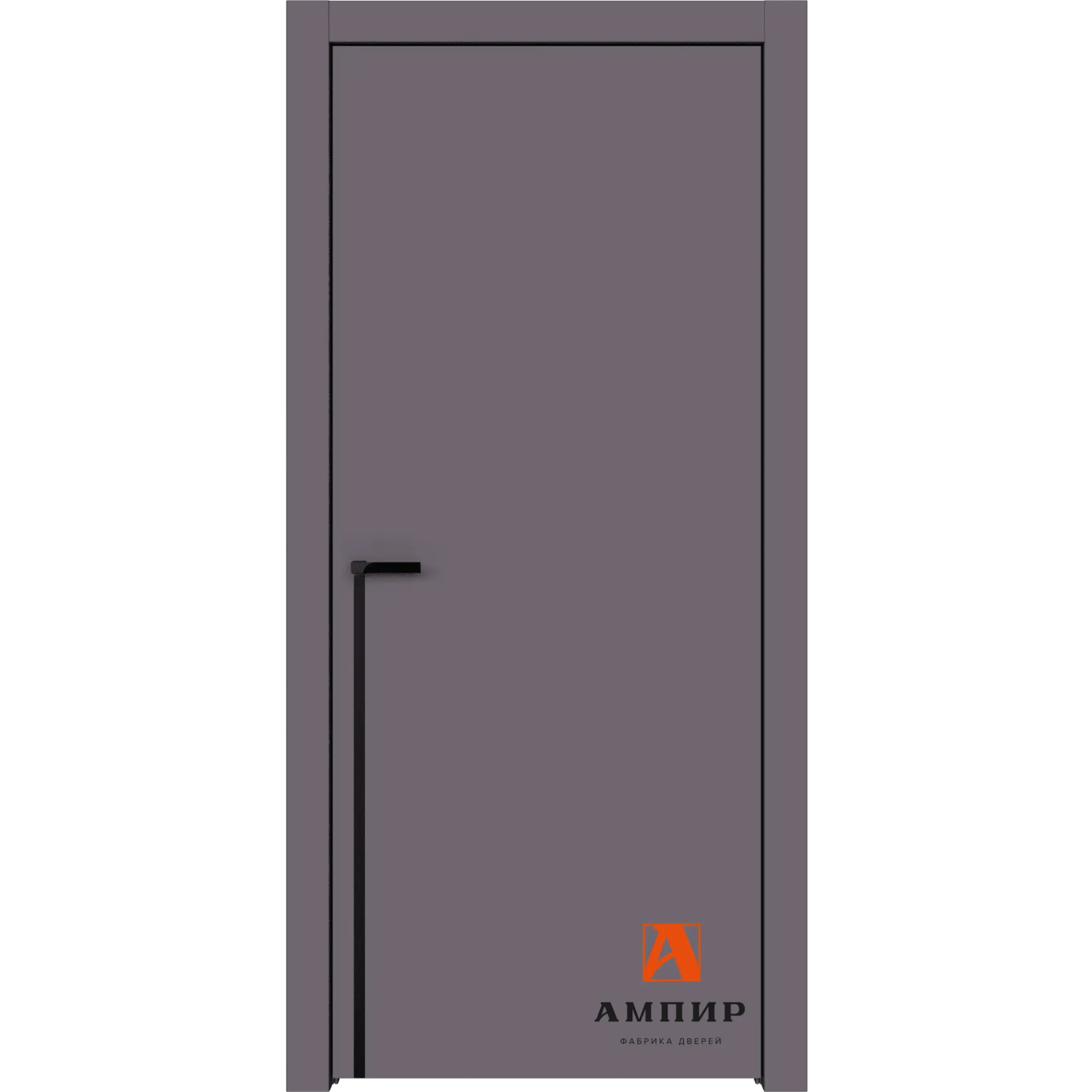Межкомнатная дверь Ампир Elegance-slim 3 ПГ AL Темно-серый