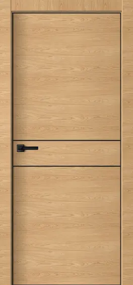 Межкомнатная дверь DG Line-2 AL 4x черная ПГ Ольха Арт Коричневый