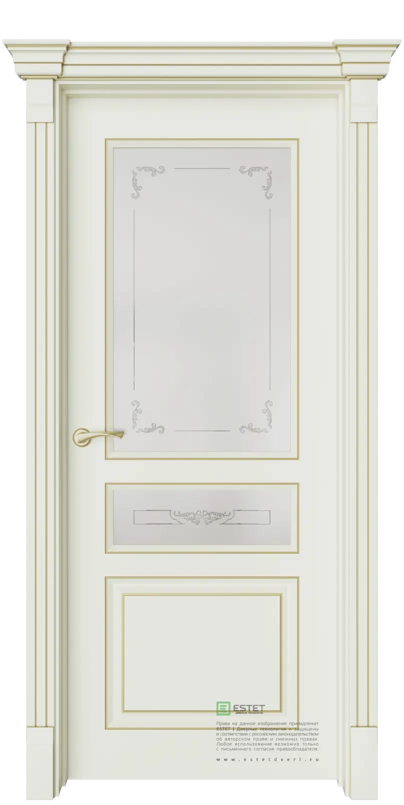 Межкомнатная дверь Мартен-4 Ваниль Слоновая кость