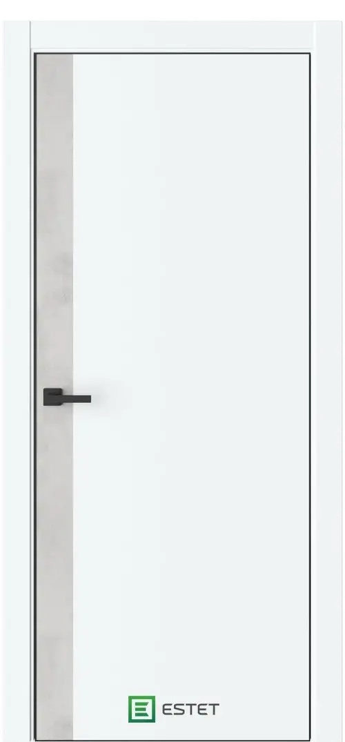 Межкомнатная дверь UV2 Камень светлый/айс soft touch Белый