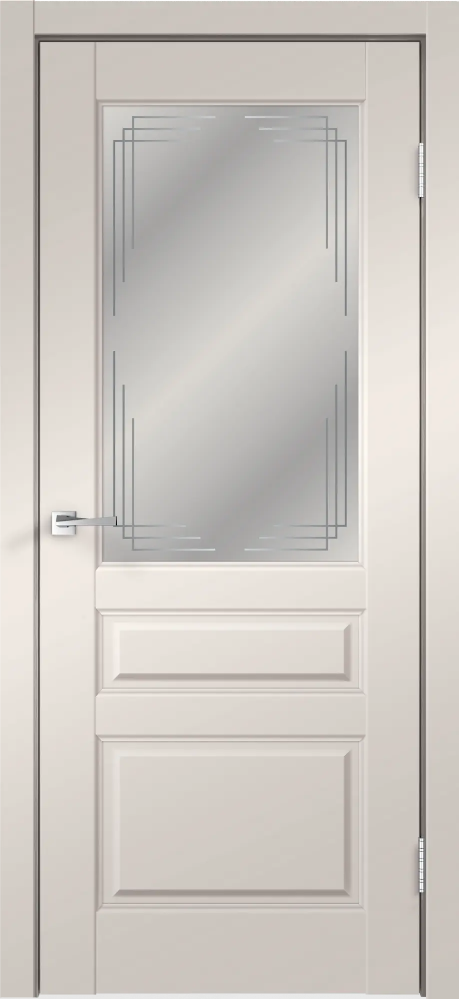 Межкомнатная дверь VILLA 3V Эмалит ваниль ст.мателюкс грани