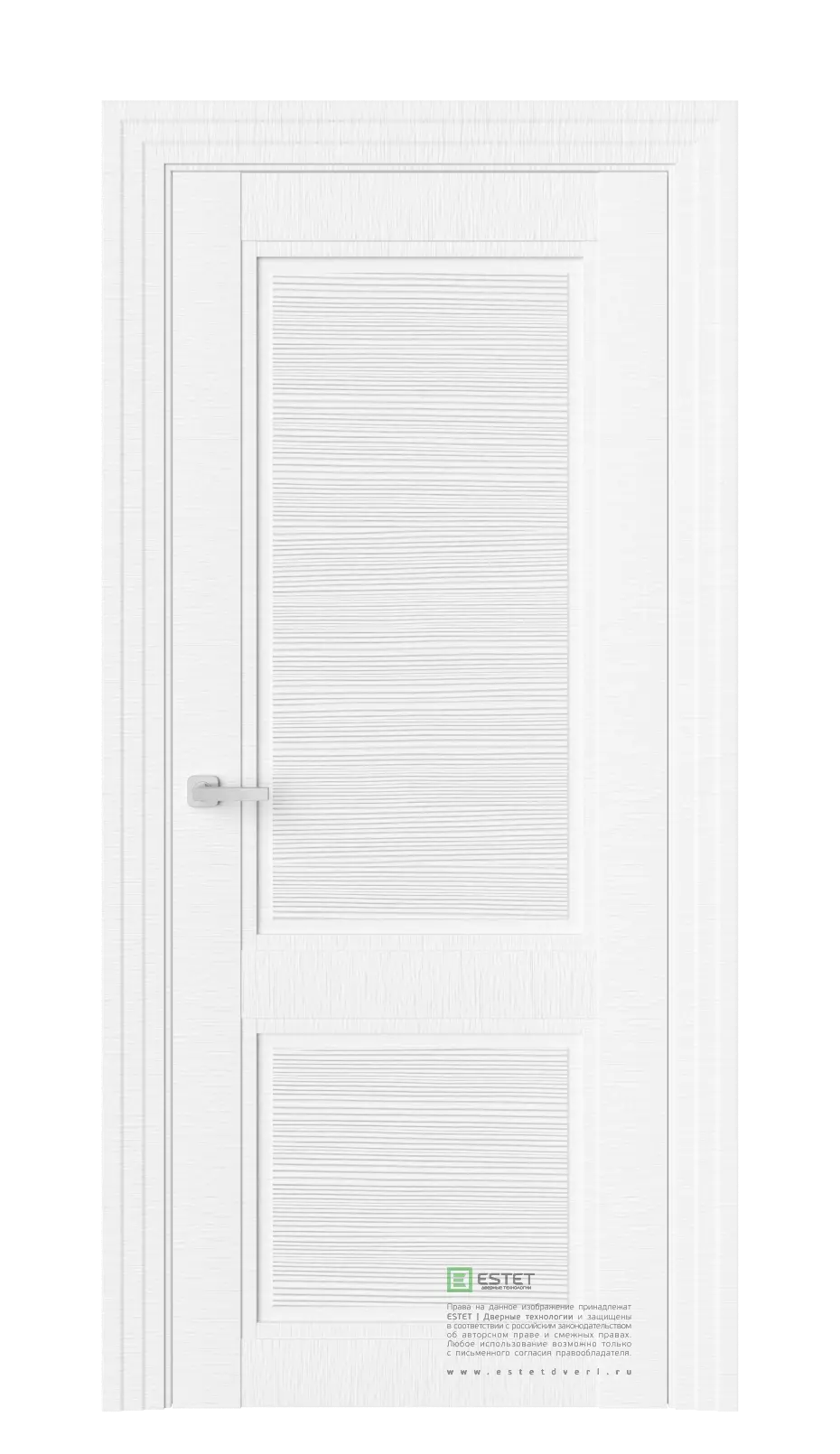 Межкомнатная дверь J3FD Белый горизонт Белый