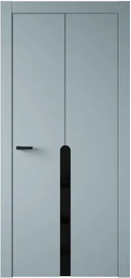 Межкомнатная дверь Entro Mone 1 ПО Светло-серый Триплекс черный