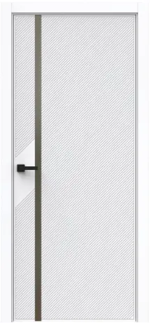 Межкомнатная дверь Нева QMS 14 Велюр белый Белый Триплекс графитовый