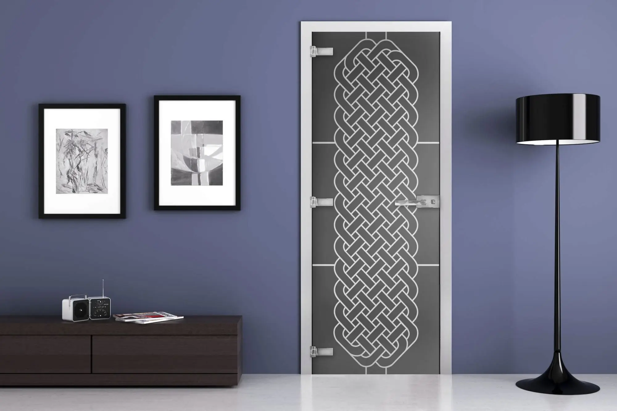 Дверь стеклянная MG-13 Графит матовое