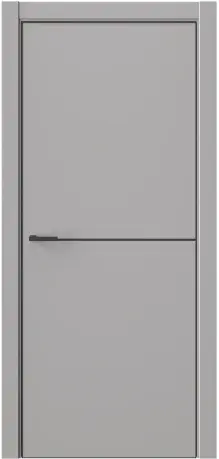 Межкомнатная дверь Нева In39 Макиато AL кромка черная Бежево-серый