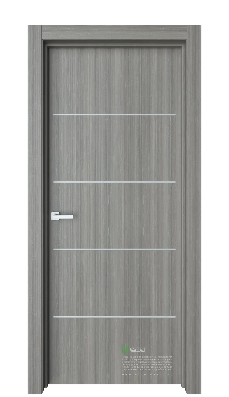 Дверь межкомнатная Line Лайн 4 ceramic Серый