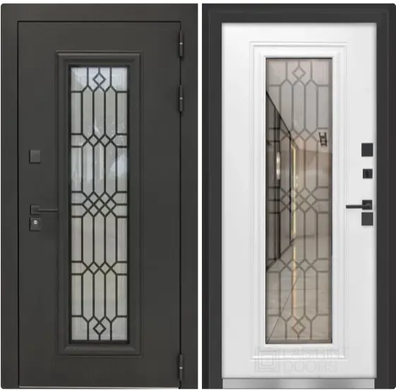 Входная дверь Термо со стеклопакетом Лабиринт Имперо