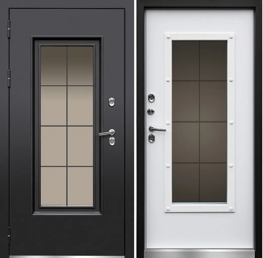 Входная дверь с терморазрывом и шумоизоляцией Райтвер Англия 9005 Термо