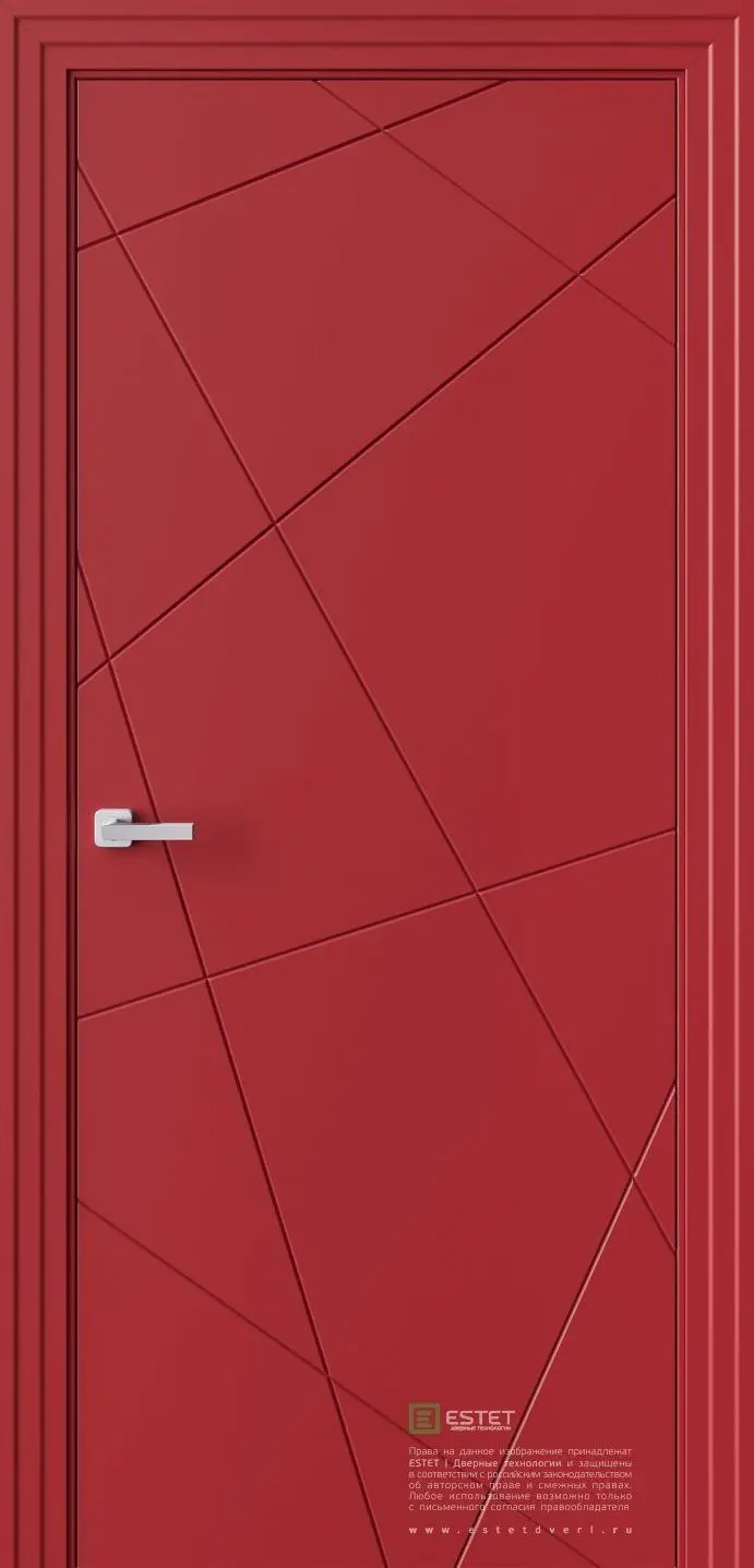 Межкомнатная дверь P1 RAL3002 Красный