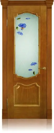 Межкомнатная дверь Анкона "Фиалка", шпон: анегри тон 2 Светлый Анегри