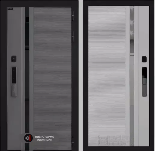 Входная дверь с электронным замком Лабиринт Пиано Смарт 2.0 - 31 белый софт