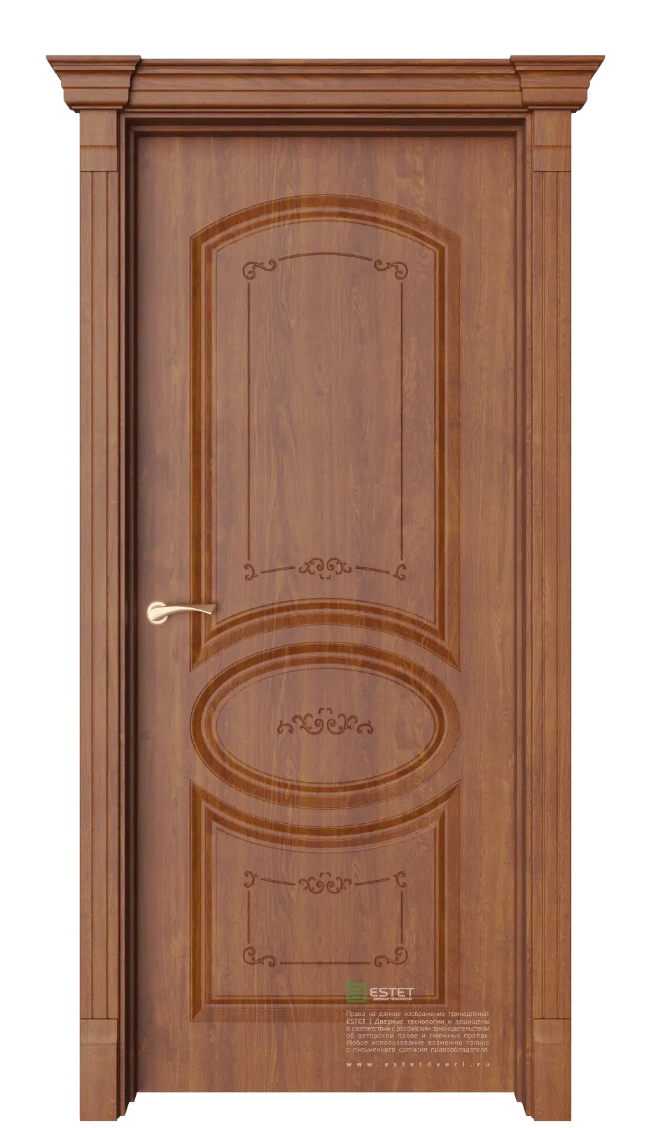 Межкомнатная дверь Эври-1 Золотой дуб Коричневый