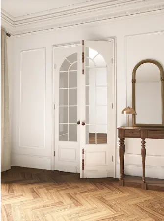 Толстая дверь из массива дерева ИМР-1 эмаль