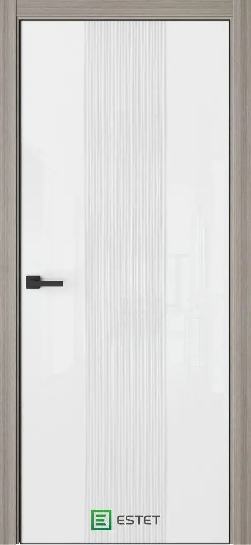 Межкомнатная дверь Урбан US-4S Керамик rain Серый Лакобель Аляска