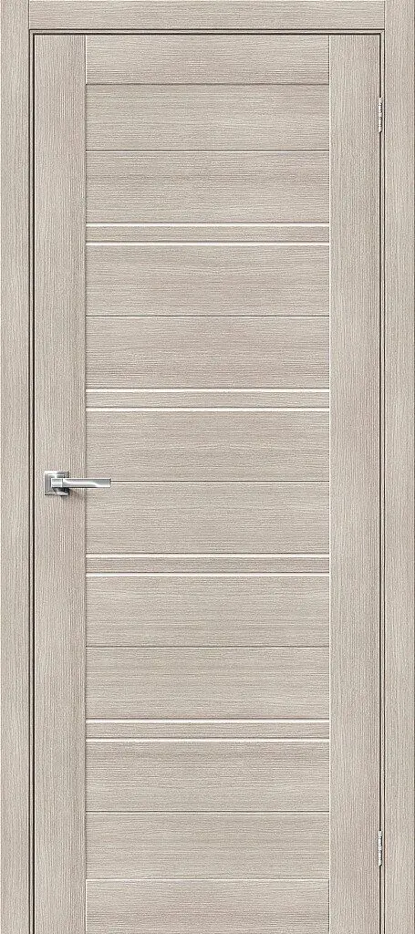 Межкомнатная дверь Браво 28 ПО Cappuccino Melinga Капучино Сатинат белый