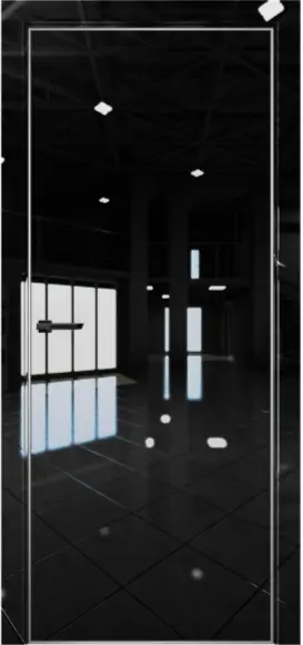 Межкомнатная дверь Pt 1 Платина АL Crystall Black