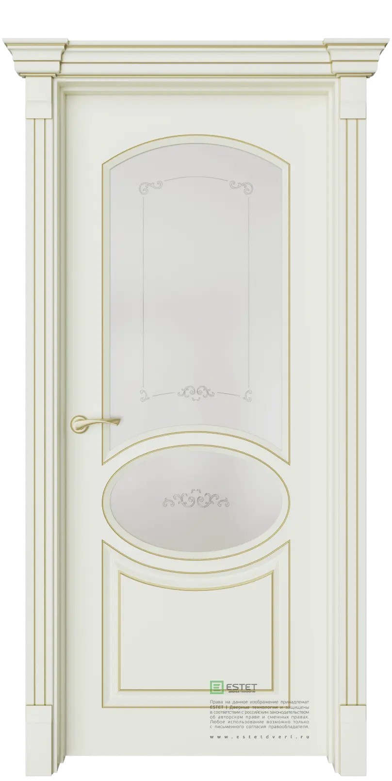 Межкомнатная дверь Эври-4 Ваниль Слоновая кость