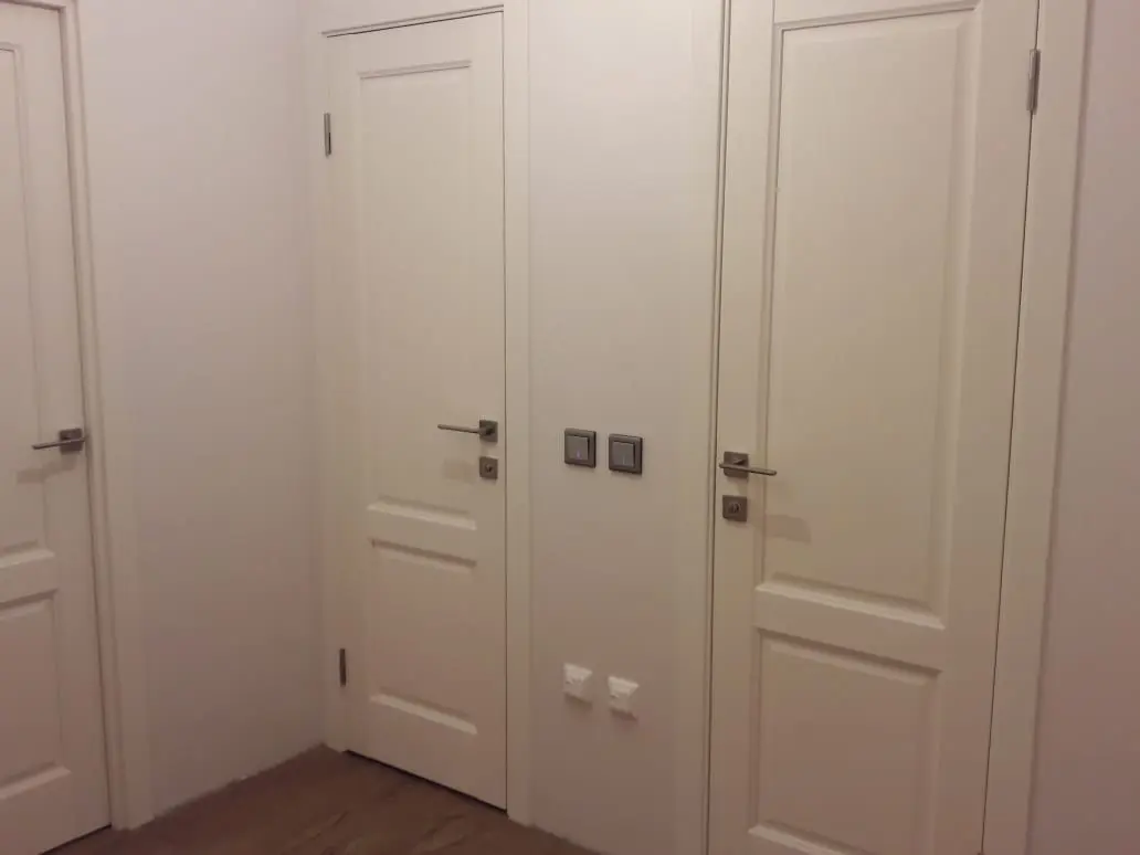 Межкомнатная дверь SE3 белое дерево Белый с текстурой