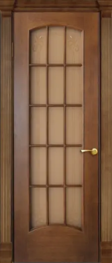 Межкомнатная дверь Экзотика "Глория", шпон: анегри тон 1 Темный Анегри