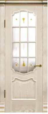 Межкомнатная дверь Анкона "Валенсия", шпон: ясень тон 6 Светлый