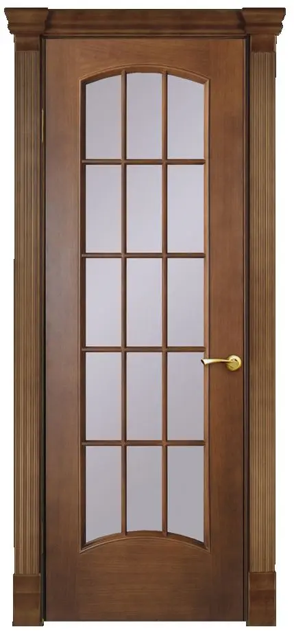 Межкомнатная дверь Экзотика, стекло белое матовое ,анегри тон 1 Темный Анегри