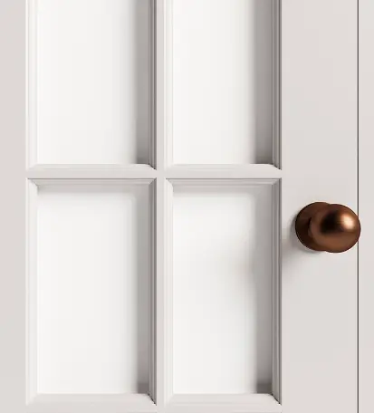 Межкомнатная дверь Color Арочная двойная дверь Нева эмаль белая Белый Сатинат белый