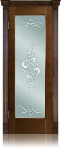 Межкомнатная дверь Рубикон "Анже", шпон: анегри тон 1 Темный Анегри