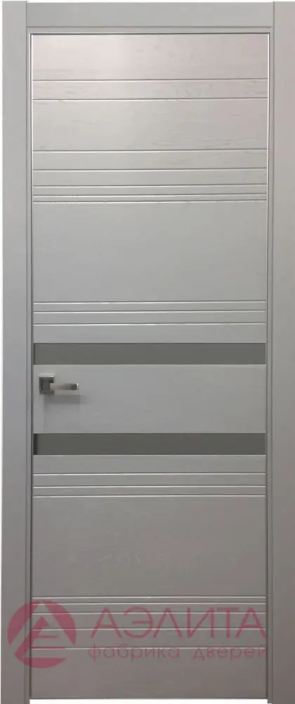 Межкомнатная дверь Альфа 17 Светло-серый Зеркало