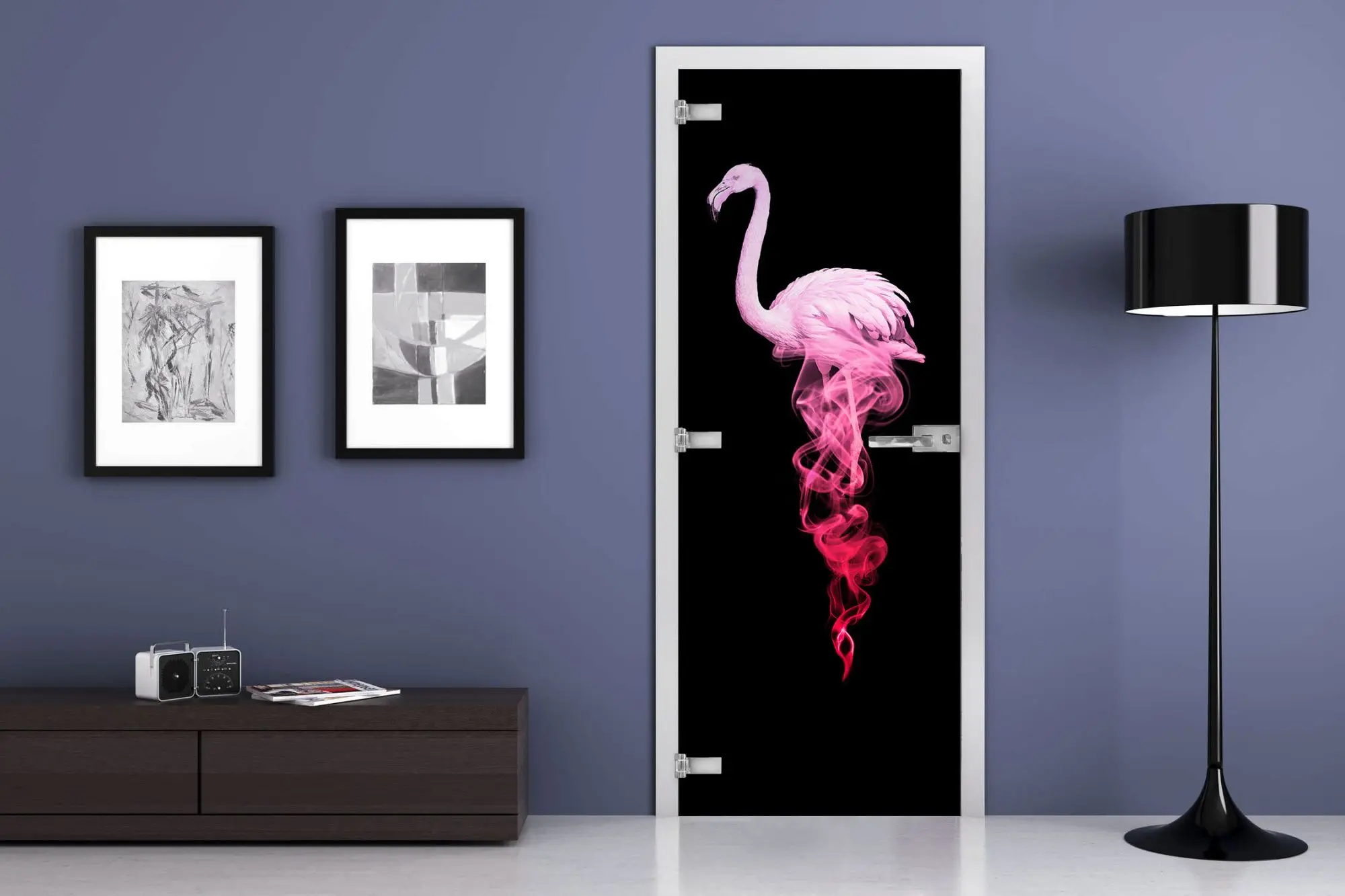 Дверь стеклянная MG-Animals 19