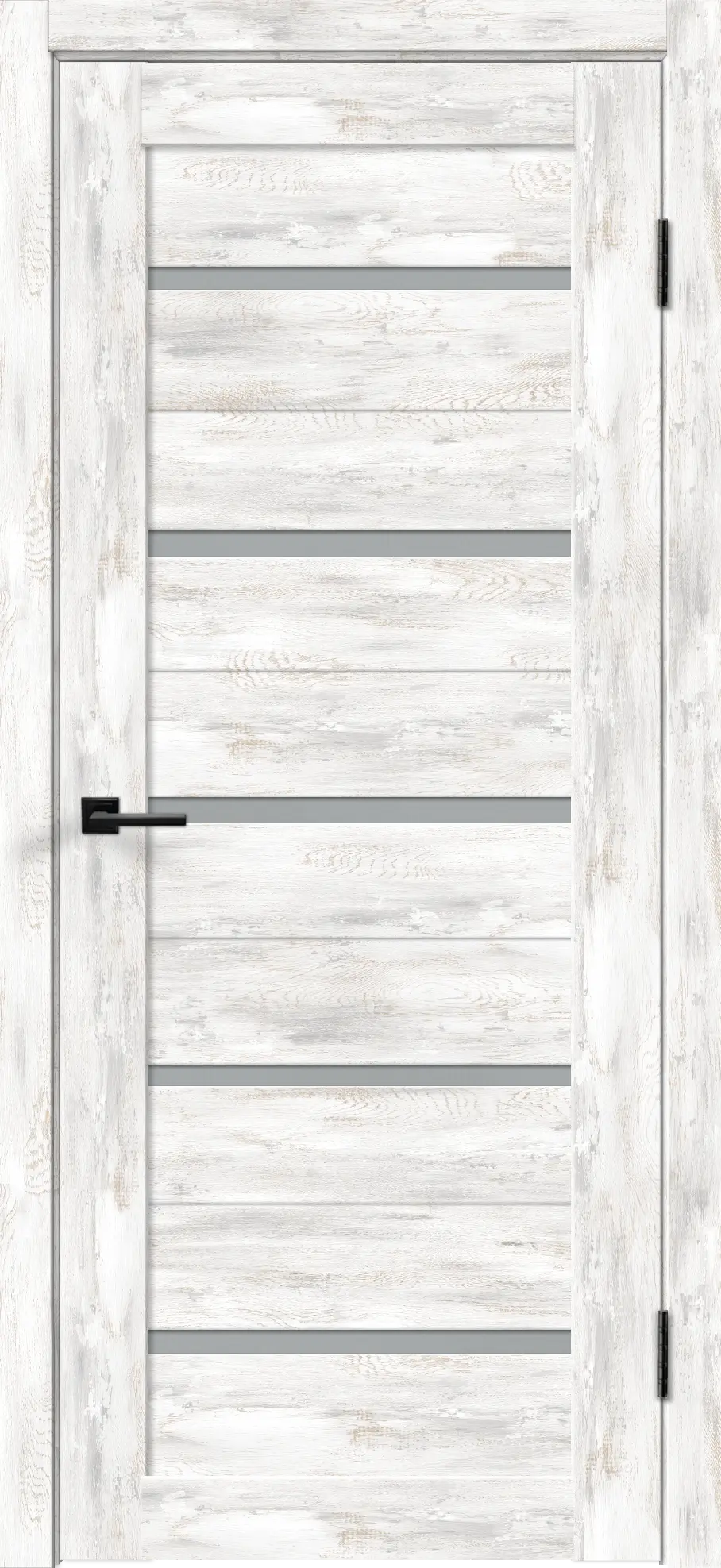 Межкомнатная дверь Duplex Ель альпийская Светло-серый Сатинат белый