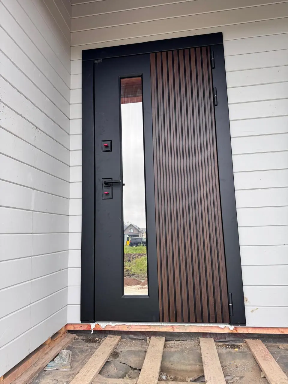 Входная дверь Термо со стеклопакетом Лабиринт Скандия