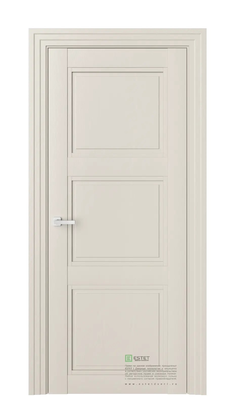 Межкомнатная дверь J5F Custard Светло-серый