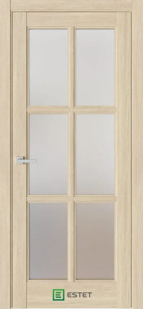 Межкомнатная дверь Соната-12 Сенди Дуб светлый Сатинат белый